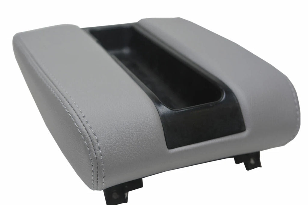 Leather Center Console Lid Armrest Cover for BMW E39 (1997–2003) Gray