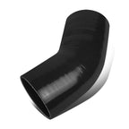 3" ID 45 Degree Transition 4-Ply Black Silicone Intercooler Pipe Hose