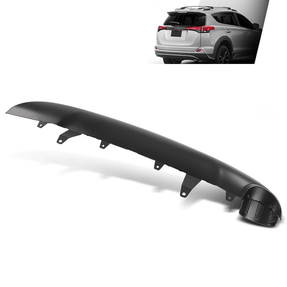 Valance for Toyota RAV4 (2016–2018) Rear Bumper Guard Plastic Textured