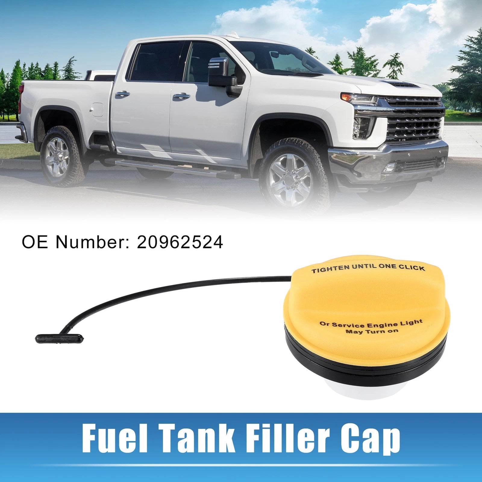 Fuel Tank Filler Cap No. 20962524 for Chevy Avalanche Silverado 1500 (2002–2013)