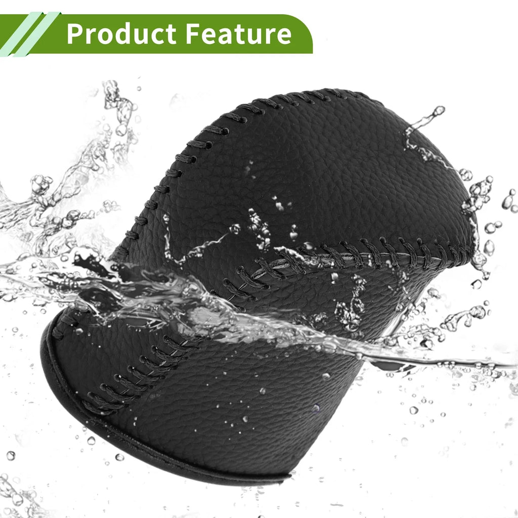 Lexus NX300 Gear Shift Knob Cover 2 x Pebbled Black Faux Leather (2014-2021)
