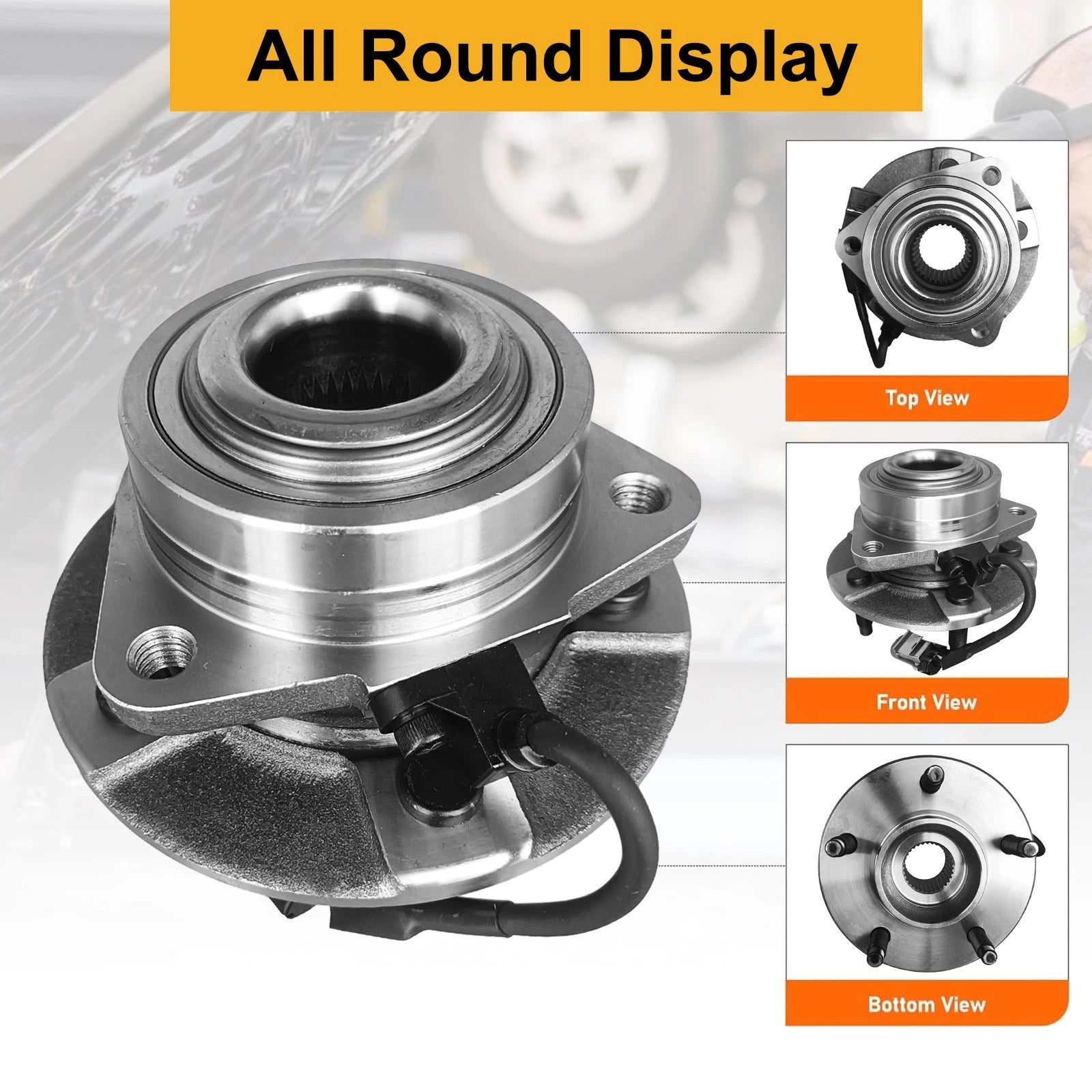 2X Front Wheel Hub Bearing with ABS for Chevy Equinox, Saturn Vue, Pontiac Torrent (2005–2010)
