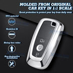 2pcs Silver Remote Key Fob Shell Case for Ford Explorer Edge F-150 F-250 (2011-2025)