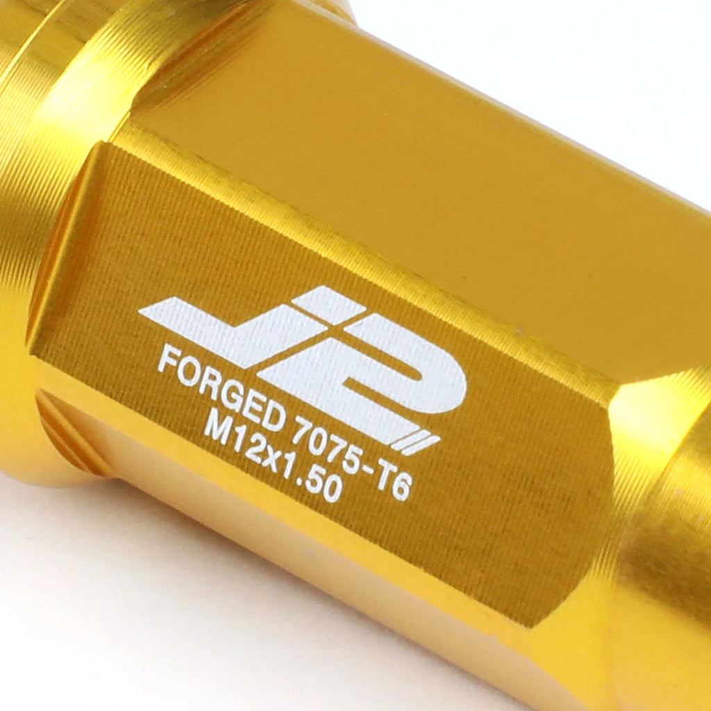 20Pcs Close-End Lug Nut Kit M12x1.5 for J2 (7075 Aluminum, Gold)