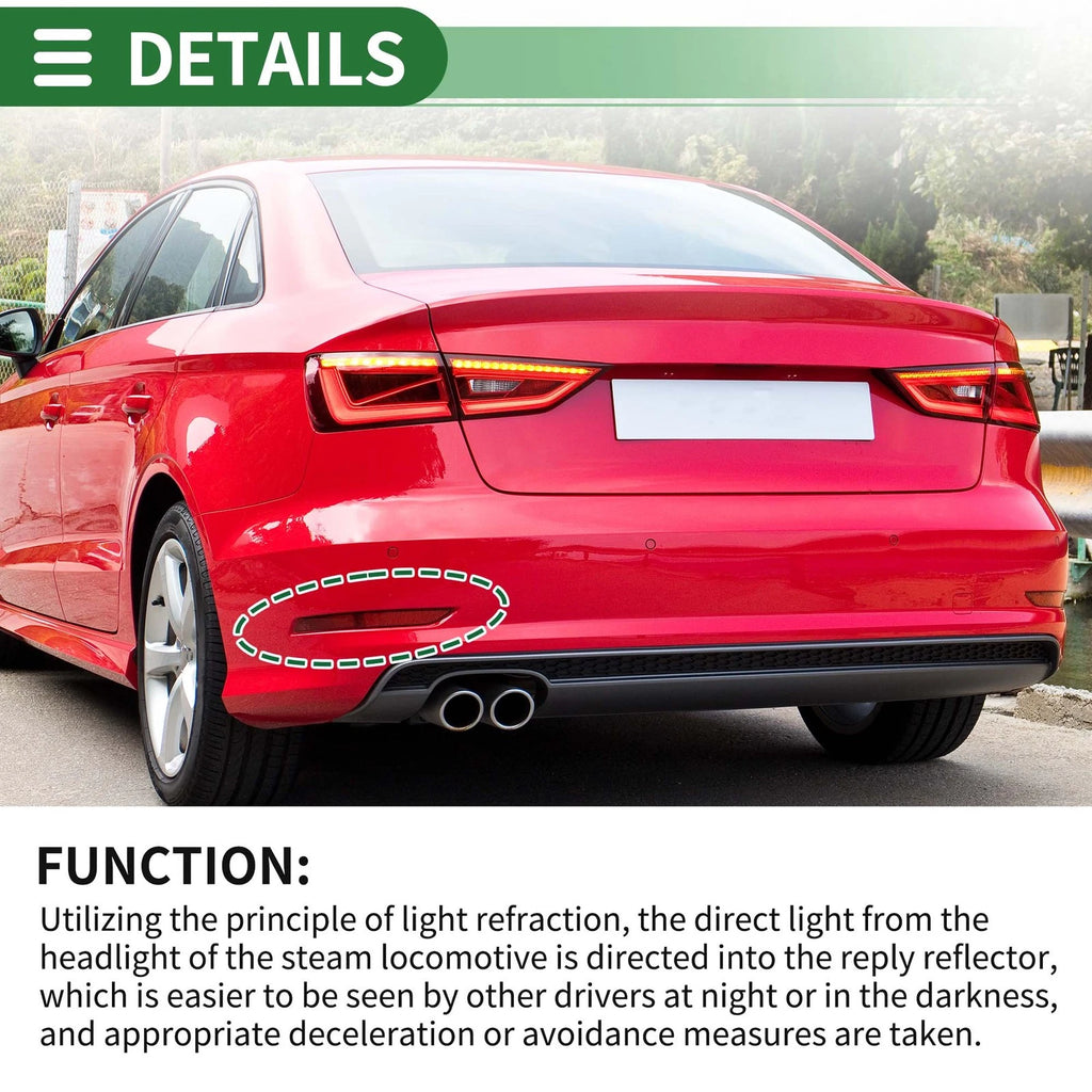 Bumper Reflector No. 8VD945105/8V5945105A for Audi A3 (2014–2016)