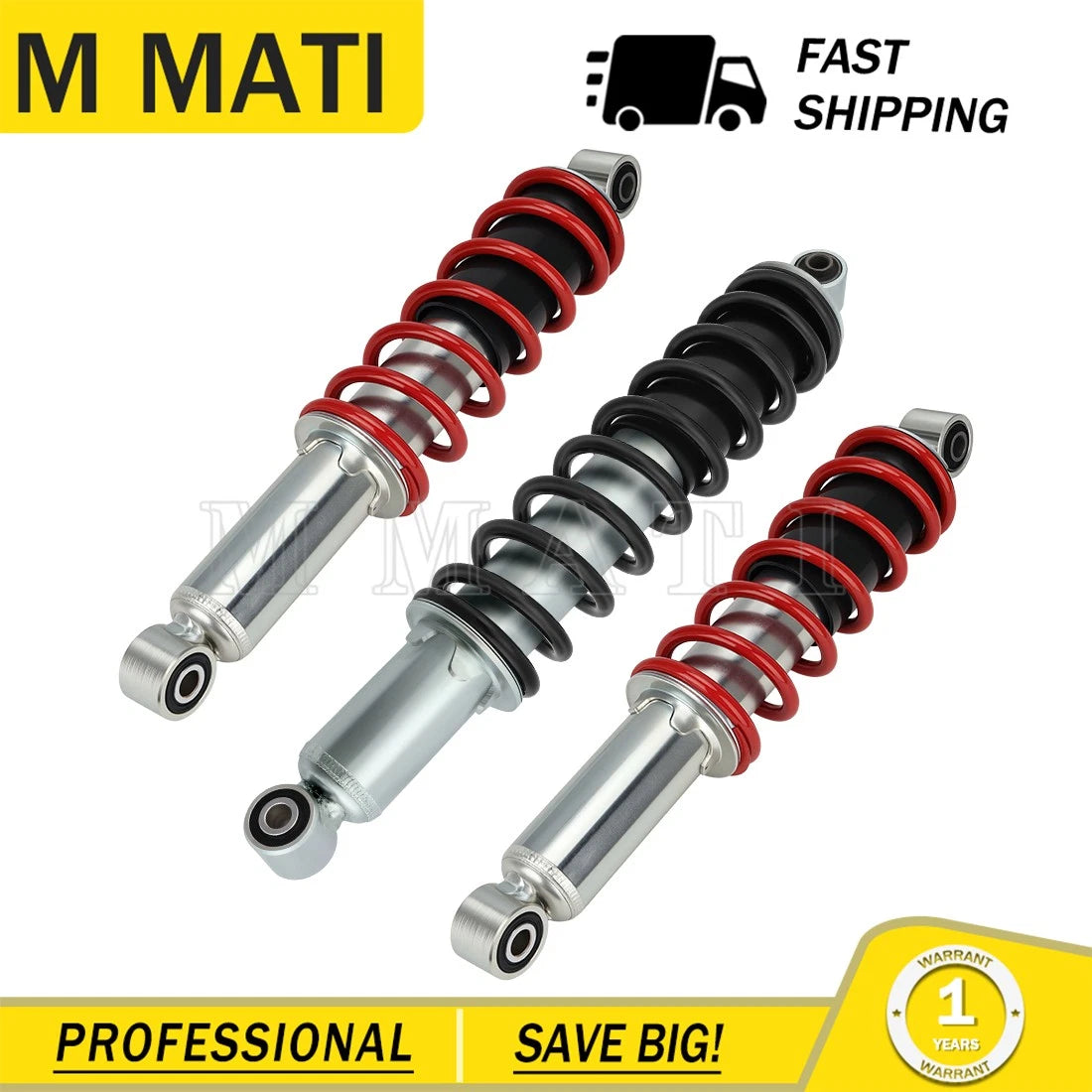 Set of 2 Front and Rear Shock Absorbers for Honda Sportrax 250 TRX250EX TRX250X (2001–2024)