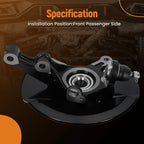 Front Steering Knuckle Right for Honda Civic (2001–2002) with Hub Bearing