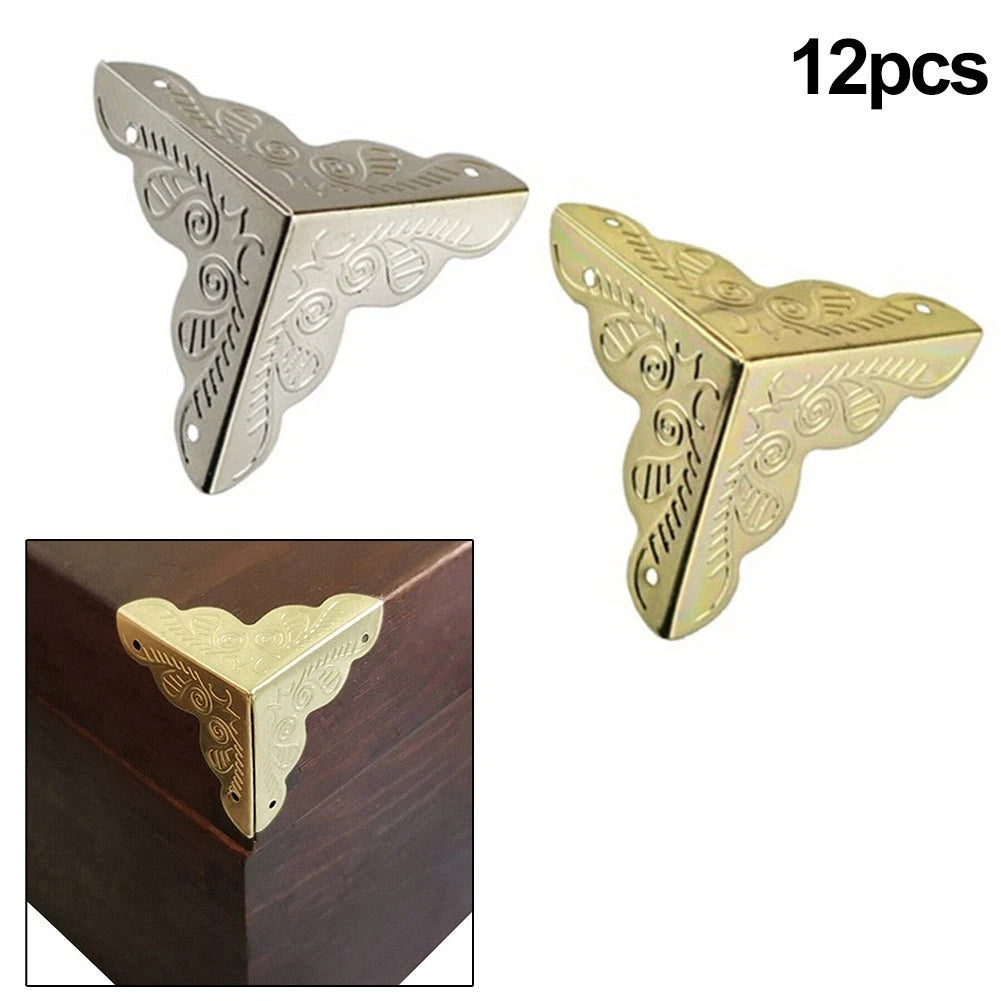 12Pcs Triangle Rattan Carved Corners for Furniture Decor