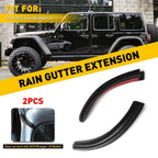 2X Water Rain Gutter Extension for Jeep Wrangler JL (2018–2021)
