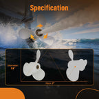 Outboard Propeller for Yamaha 4-6HP  7.5"x7" Aluminum RH