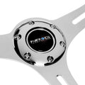 NRG 35cm Neon Purple Wood Grain Grip Steering Wheel for Universal (Fits Various)