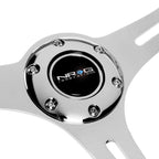 NRG 35cm Neon Purple Wood Grain Grip Steering Wheel for Universal (Fits Various)
