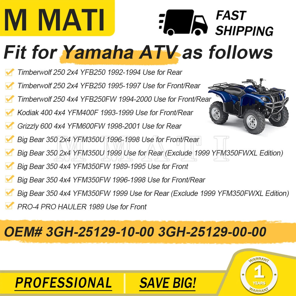 2PC Front Dust Seals for Yamaha Moto-4 YFM250 YFM350ER (1989–1995) 3GH-25129-10-00