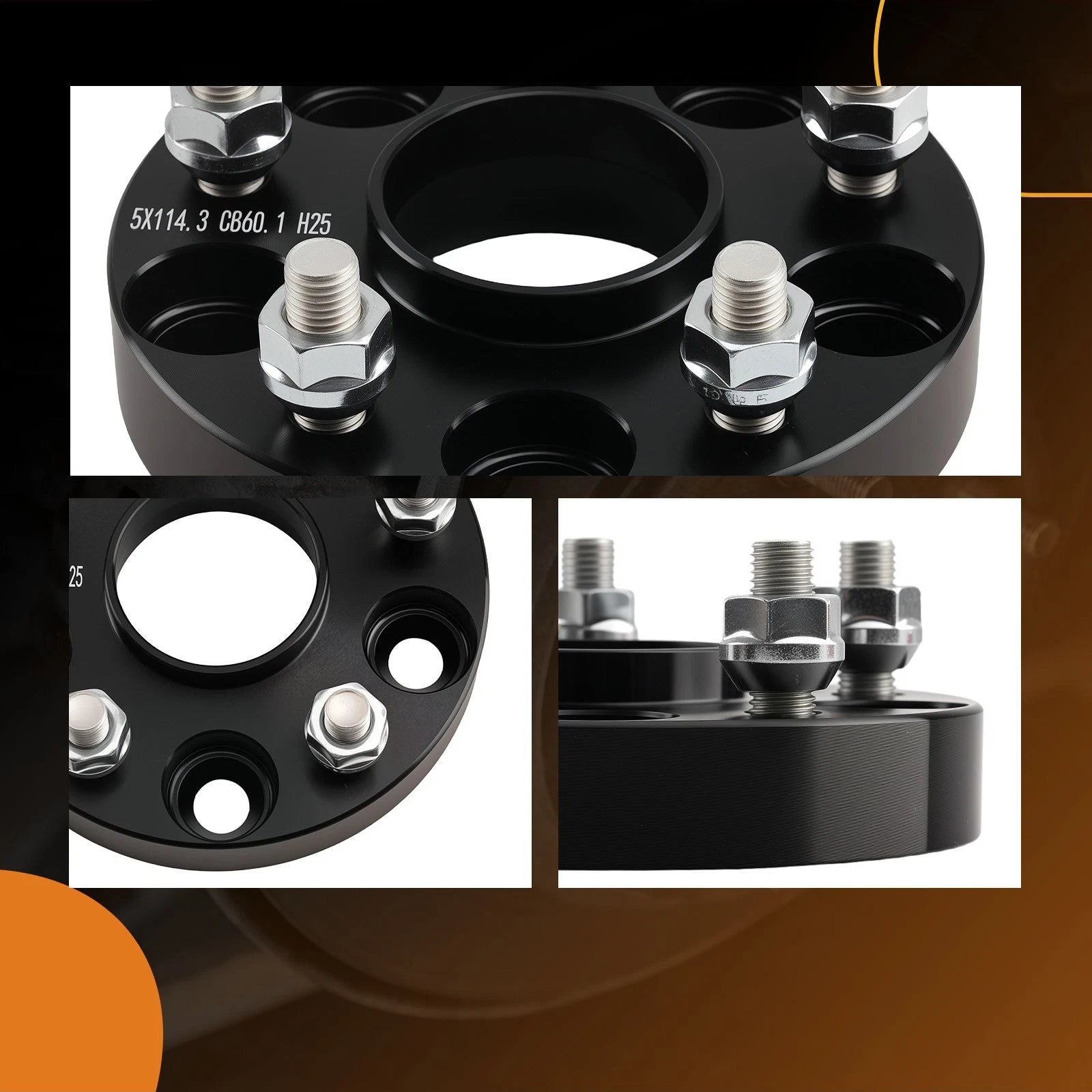 1" Wheel Spacers Kit for Toyota Camry Avalon (1992–2018) 5x4.5 Hub 60.1mm