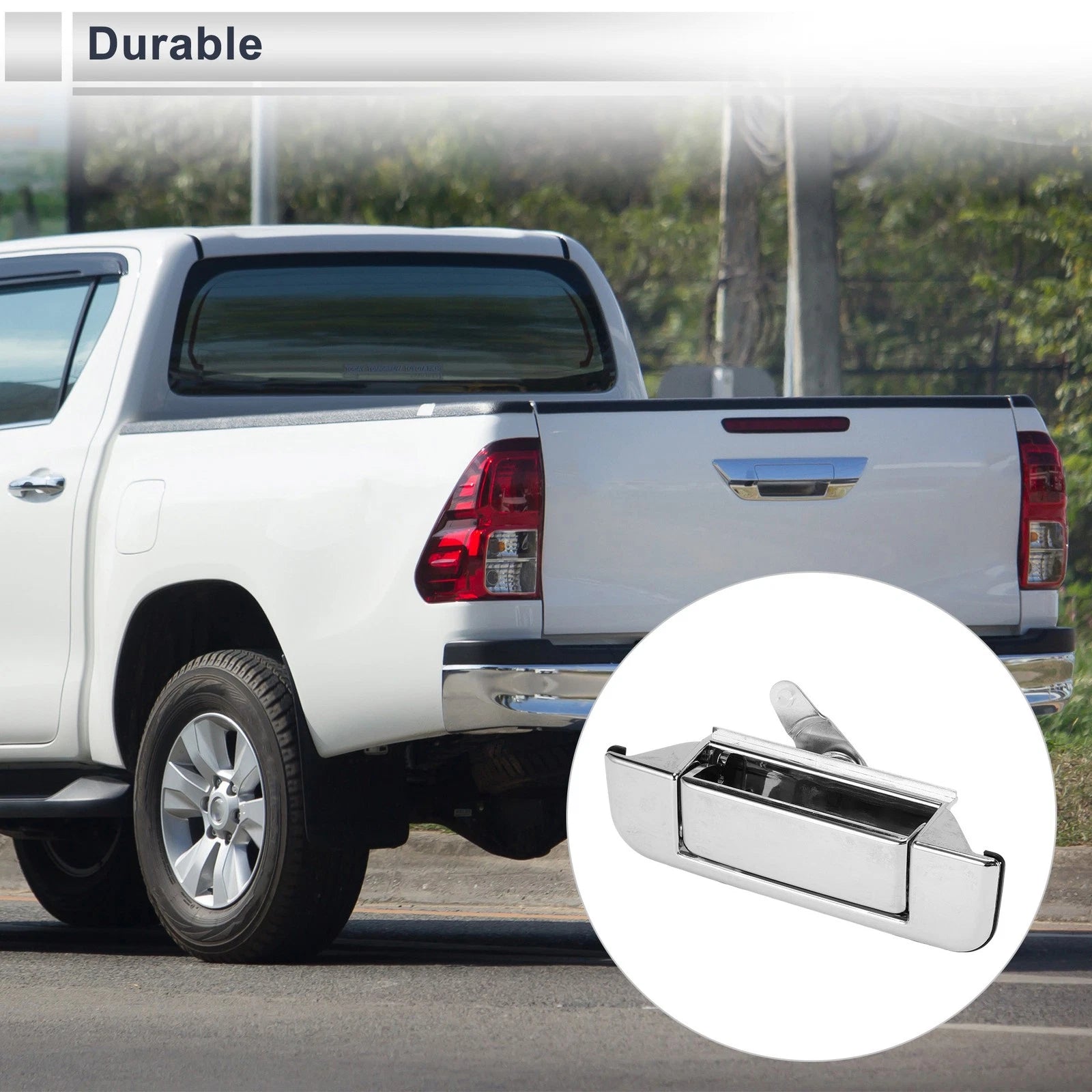Exterior Door Tailgate Handles for Toyota Pickup (1989–1995) No. 6909089101 Silver Tone