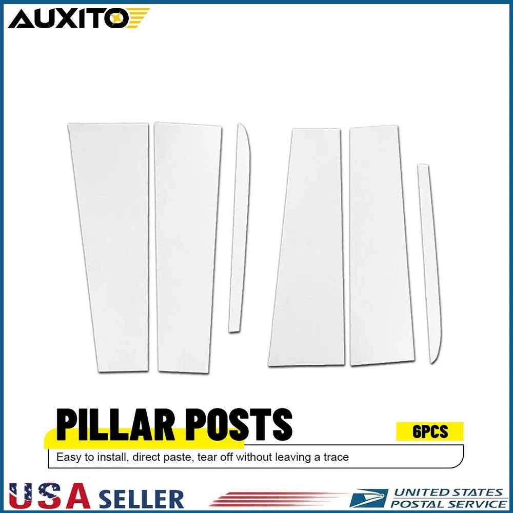 Set of 6 Chrome Pillar Post Covers for GMC Sierra 1500 (2019–2025)