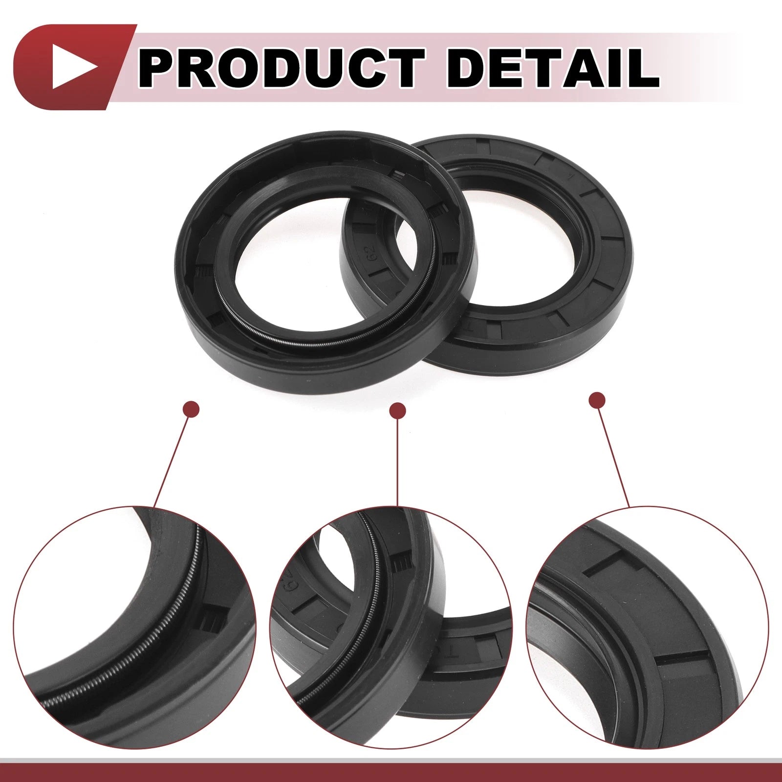 Set of 5 Rotary Shaft Oil Seals 40x62x10mm Nitrile Rubber for Various Models