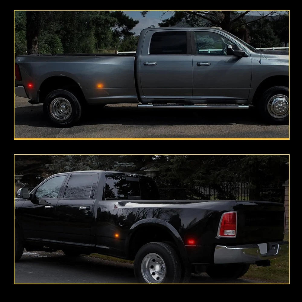Set of 4 LED Side Marker Lights for Dodge Ram 2500HD 3500HD (2010â2018)