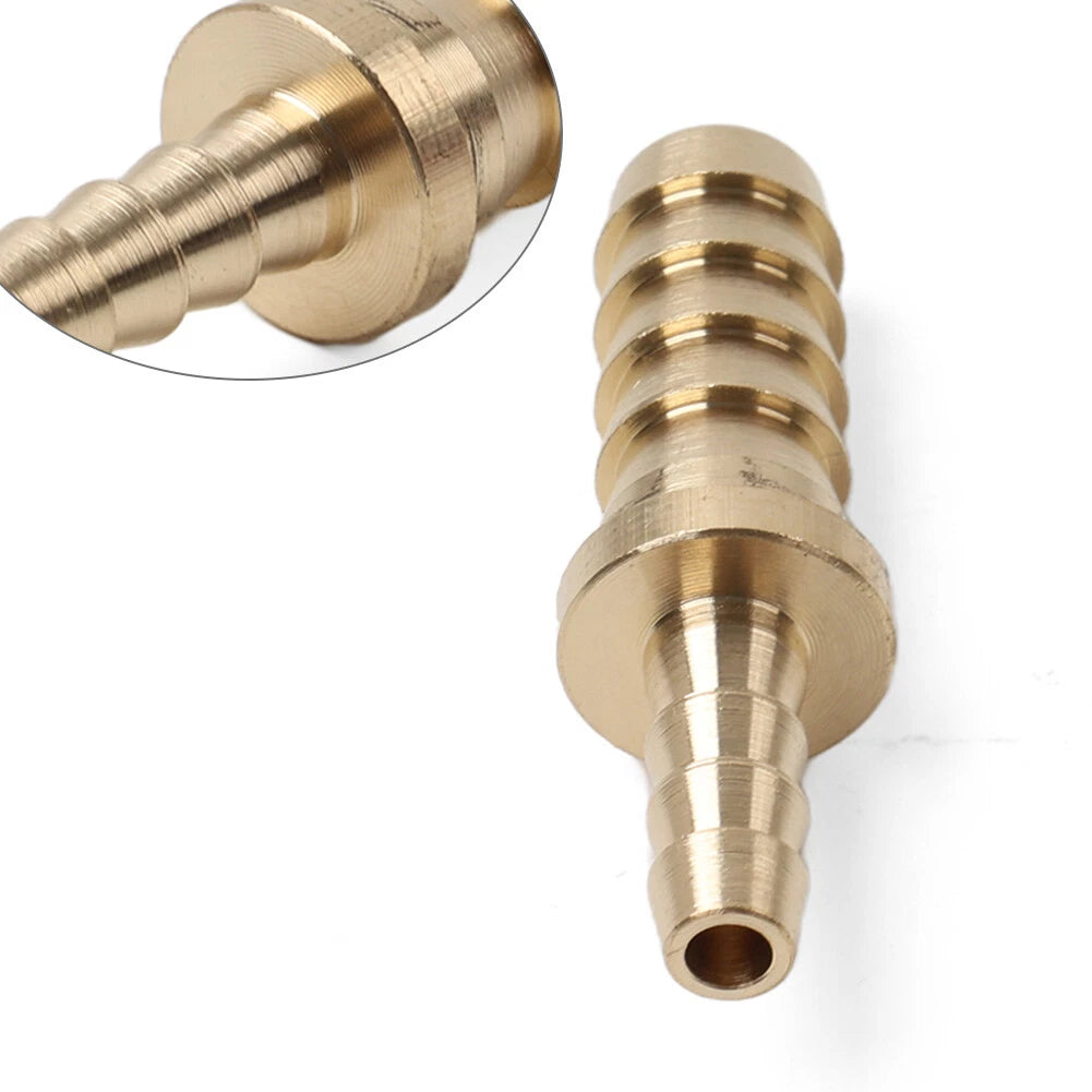 Hose Barb Fitting 1/4x1/8inch Brass Splicer for Water Fuel Air