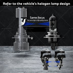 2X Bi-LED Projector Lens Headlight Bulbs for H4 9003 (100W Hi/Lo)