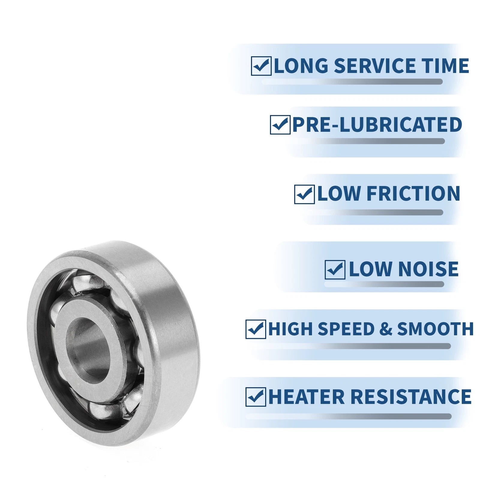 Deep Groove Ball Bearing 10x35x11mm for Scooter Skateboard (P0)