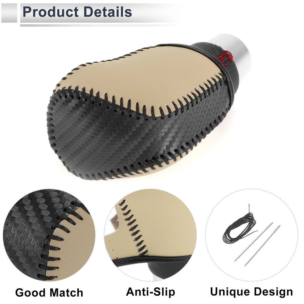 Gear Shift Knob Cover for Toyota Avalon (2019–2022) Black Carbon Fiber