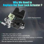 Rear Liftgate Door Lock Actuator Motor for Kia Cadenza (2014–2016) No. 812303R000