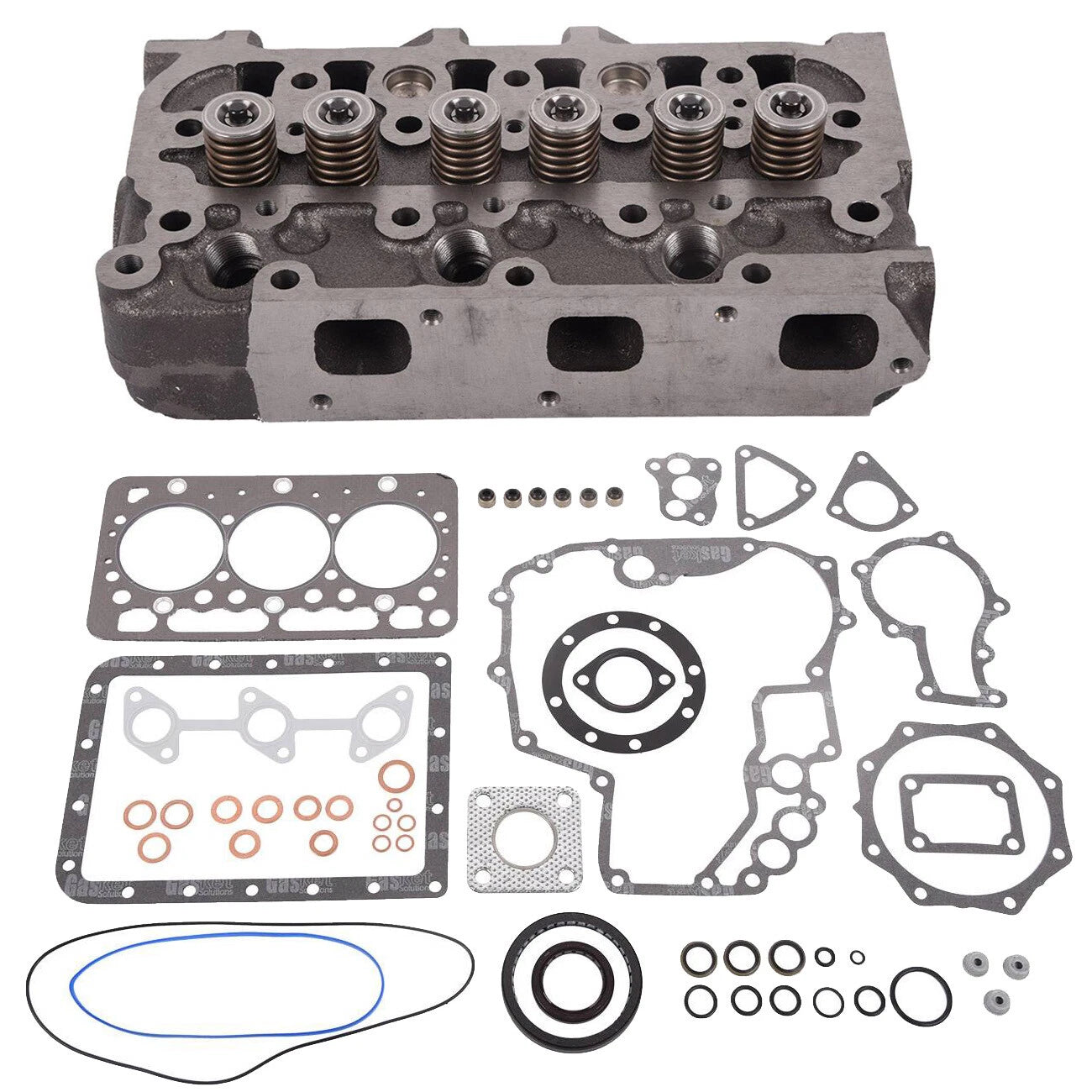 Complete Cylinder Head & Gasket for Kubota D722