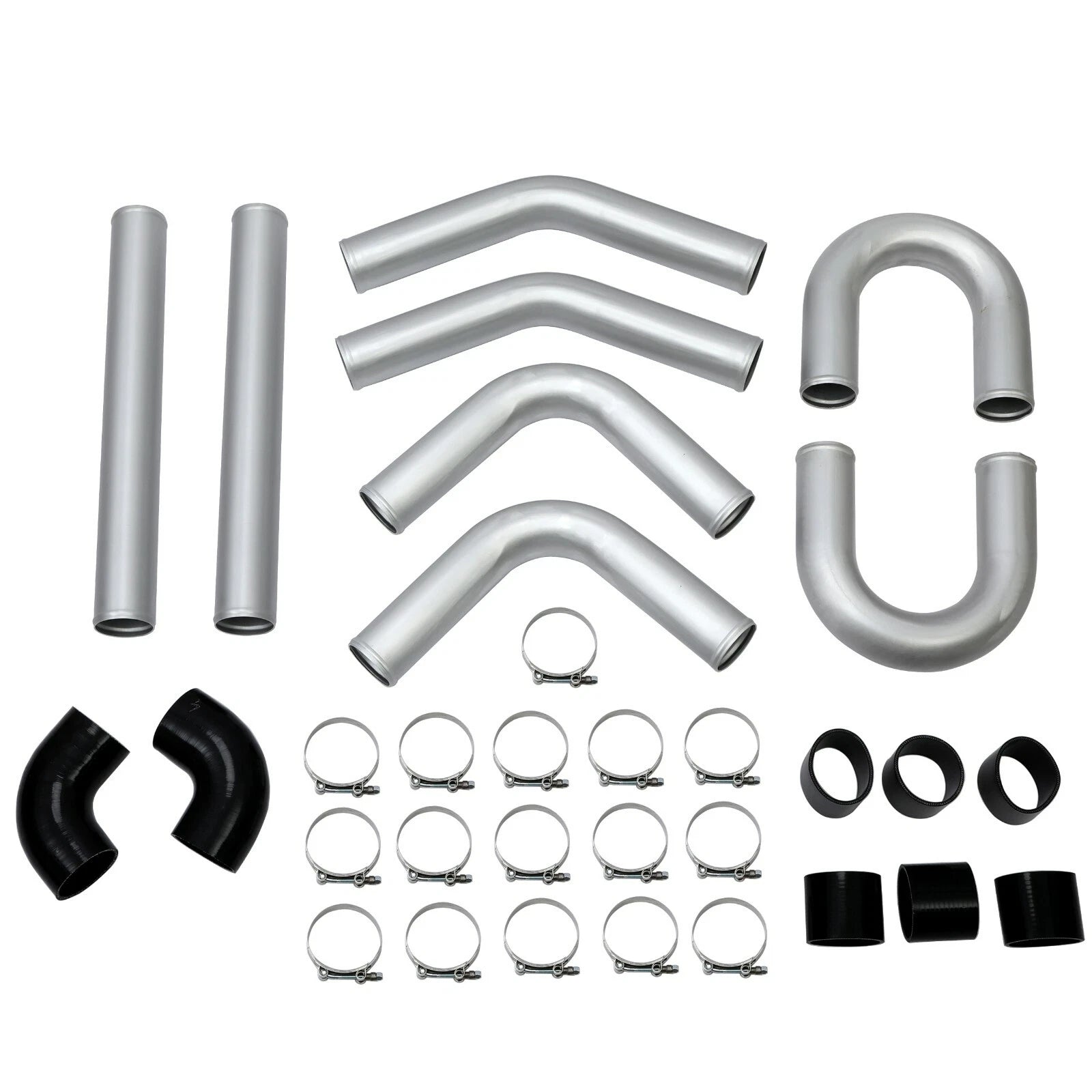 3" Aluminum Intercooler Piping U-Pipe Kit w/Coupler & T-Clamps