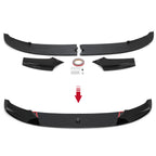Front Bumper Lip Spoiler Splitter for BMW F10 5 Series M Sport (2011–2016)