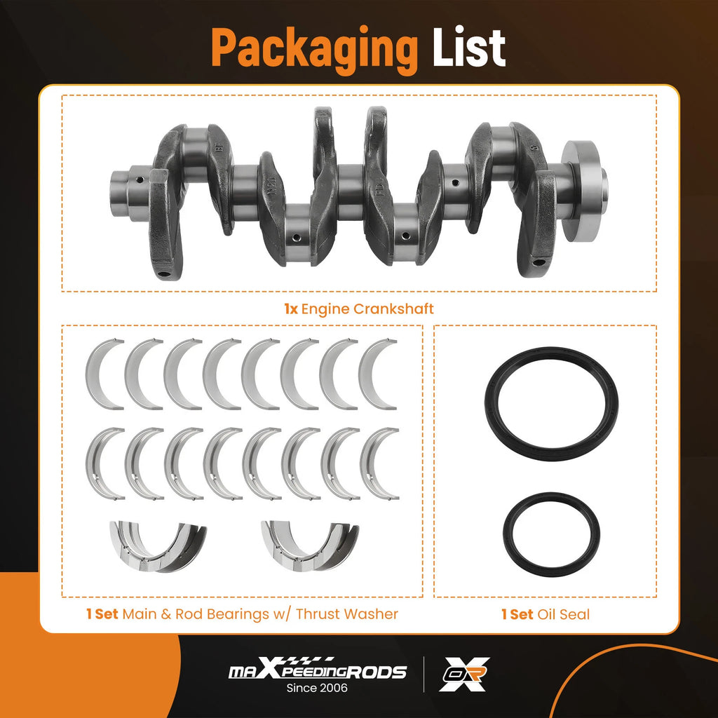 Crankshaft with Main & Rod Bearings for BMW X1 X3 X5 220i 320i (2011–2019)