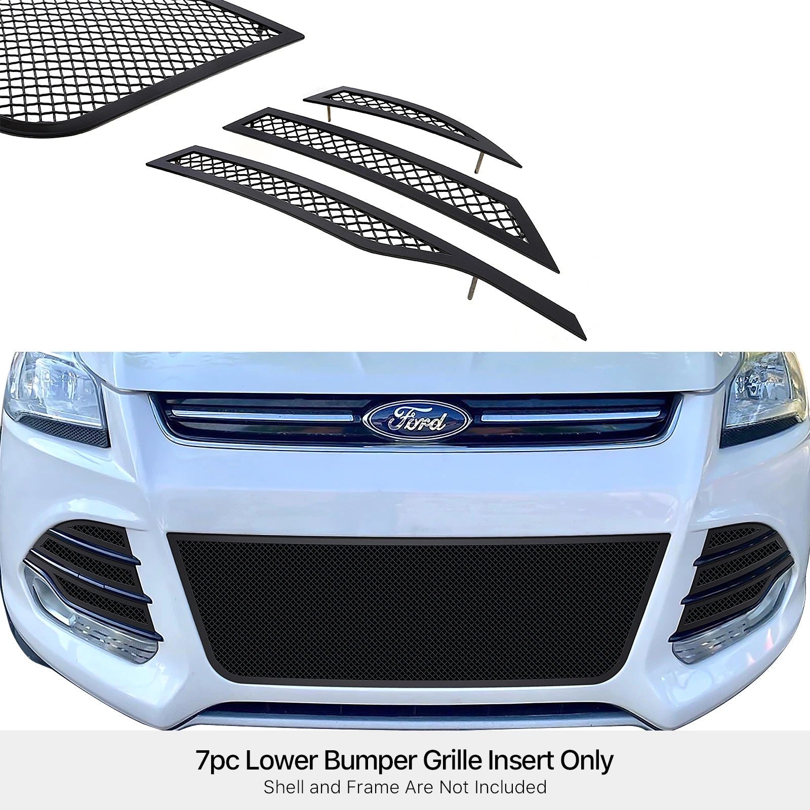 Stainless Steel Black Mesh Grille Insert for Ford Escape (2013-2016)