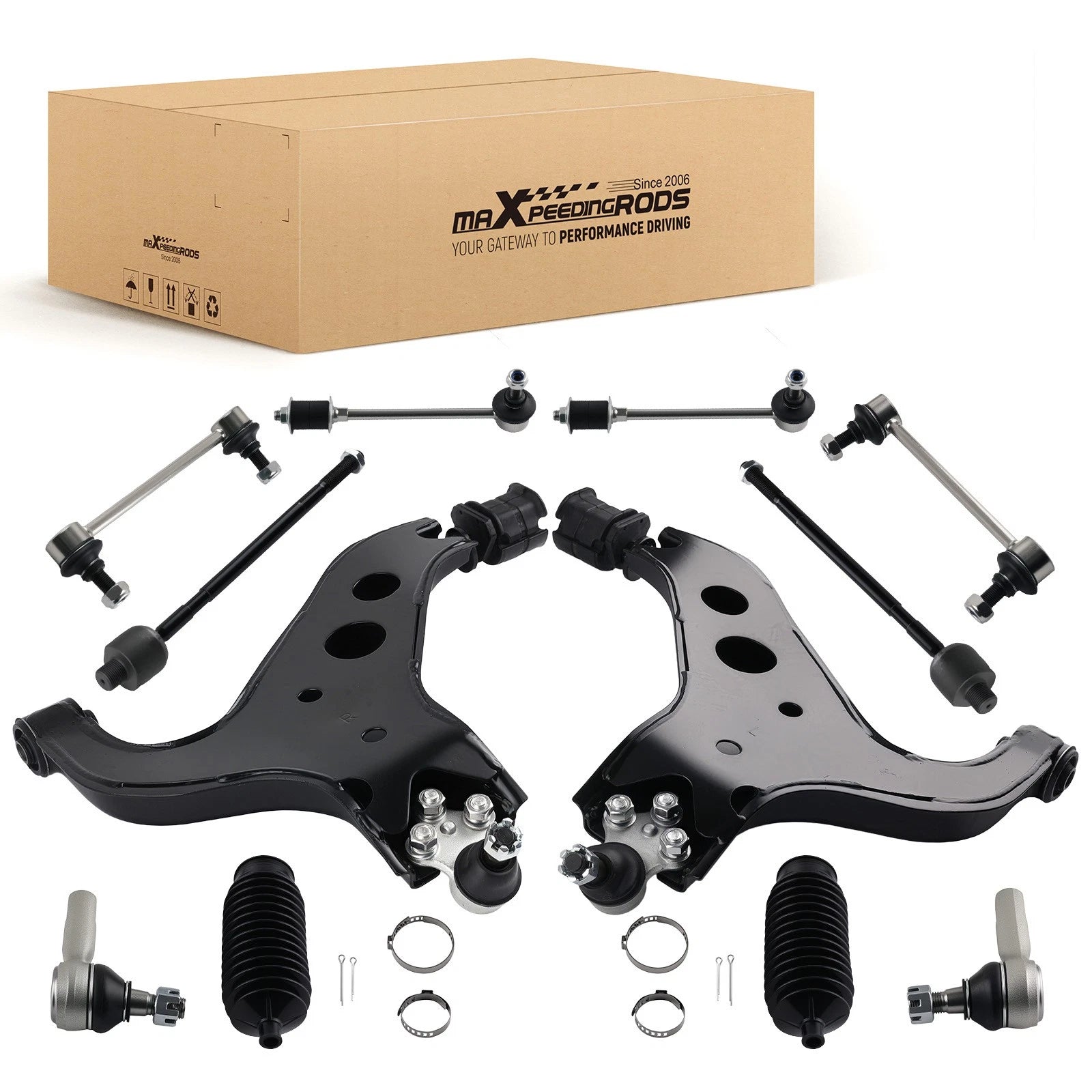 14pc Front Lower Suspension Kit for Infiniti QX4 (1997–2003) Nissan Pathfinder (1996–2004)
