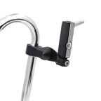 1-1/4" Chrome Black Short Angled Gear Skull Foot Pegs for Motorcycle