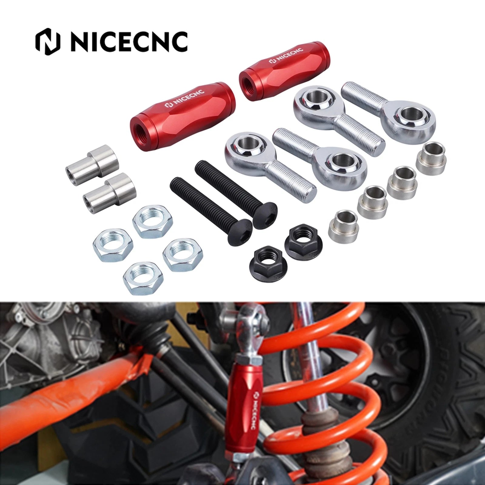 Set of 2 Rear Sway Bar End Stabilizer Links for Can-Am Maverick X3 R RR (2018–2023)