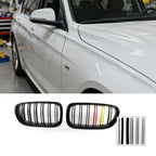 Dual Line Grille for BMW 5 Series F10 F18 (2010–2016) - Red Yellow Flag