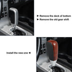Gear Shift Knob for Toyota Land Cruiser (2016–2017) Grain Red Brown