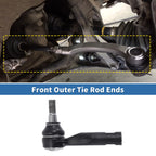 2X Front Outer Tie Rod End Links Kit for GMC Canyon, Chevrolet Colorado (2015–2023)