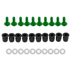 10 Pack Motorcycle Wind Screen Shield Alu M5x16mm Screw Bolt Washers