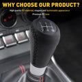 Black Leather 5 Speed Gear Shift Knob for Universal Cars