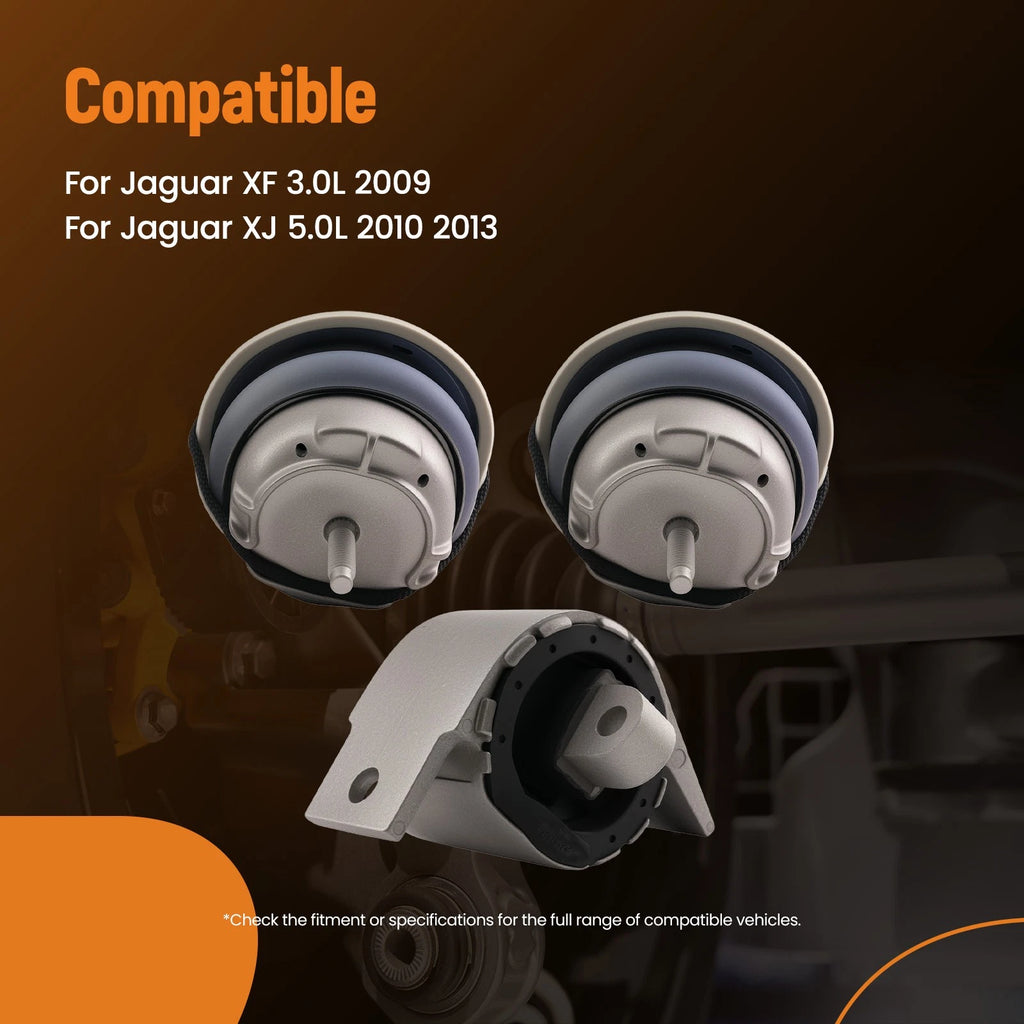 3X Engine Mount Set for Jaguar XF (2009), XJ (2010-2013)