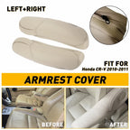 Set of 2 Leather Seat Armrest Covers for Honda CR-V (2010–2011) Beige