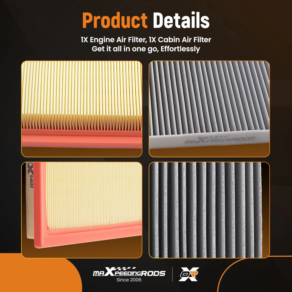 2PC Filter Kit for Subaru Crosstrek Legacy Outback (2018–2025)