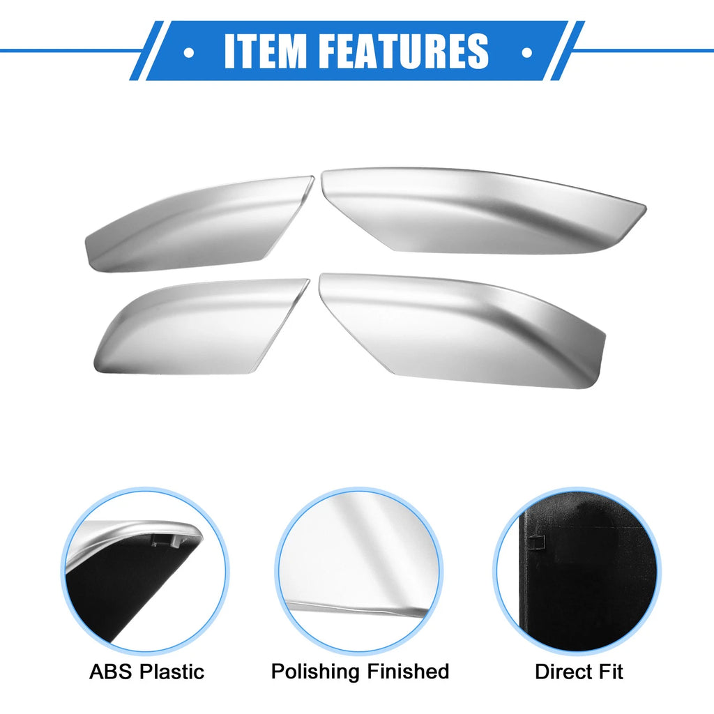 Set of 4 Roof Rack Side Rails End Covers for Toyota 4Runner (2003–2009) Silver Tone