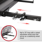 Heavy Duty Motorcycle Carrier for Hitch Mount (Fits Most Models)
