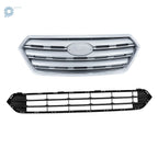 2PC Black Chrome Grille Set for Subaru Outback (2015-2017)