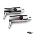 1-1/4" Chrome Clamp Engine Guard with 5" Angled Skull Foot Pegs for Harley