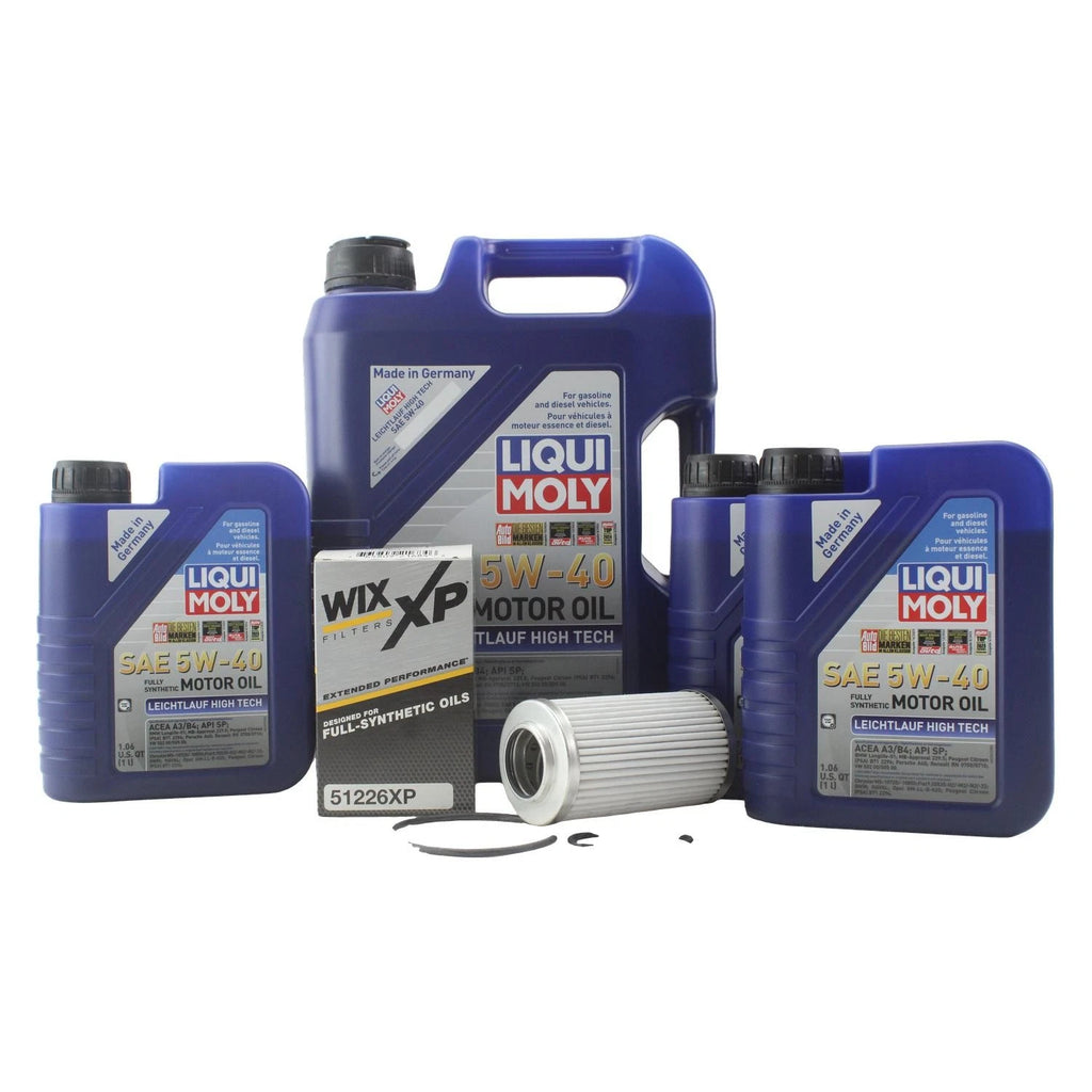 Engine Oil Change Kit 8L Liqui Moly Leichtlauf HighTech 5W40 for W203 W220