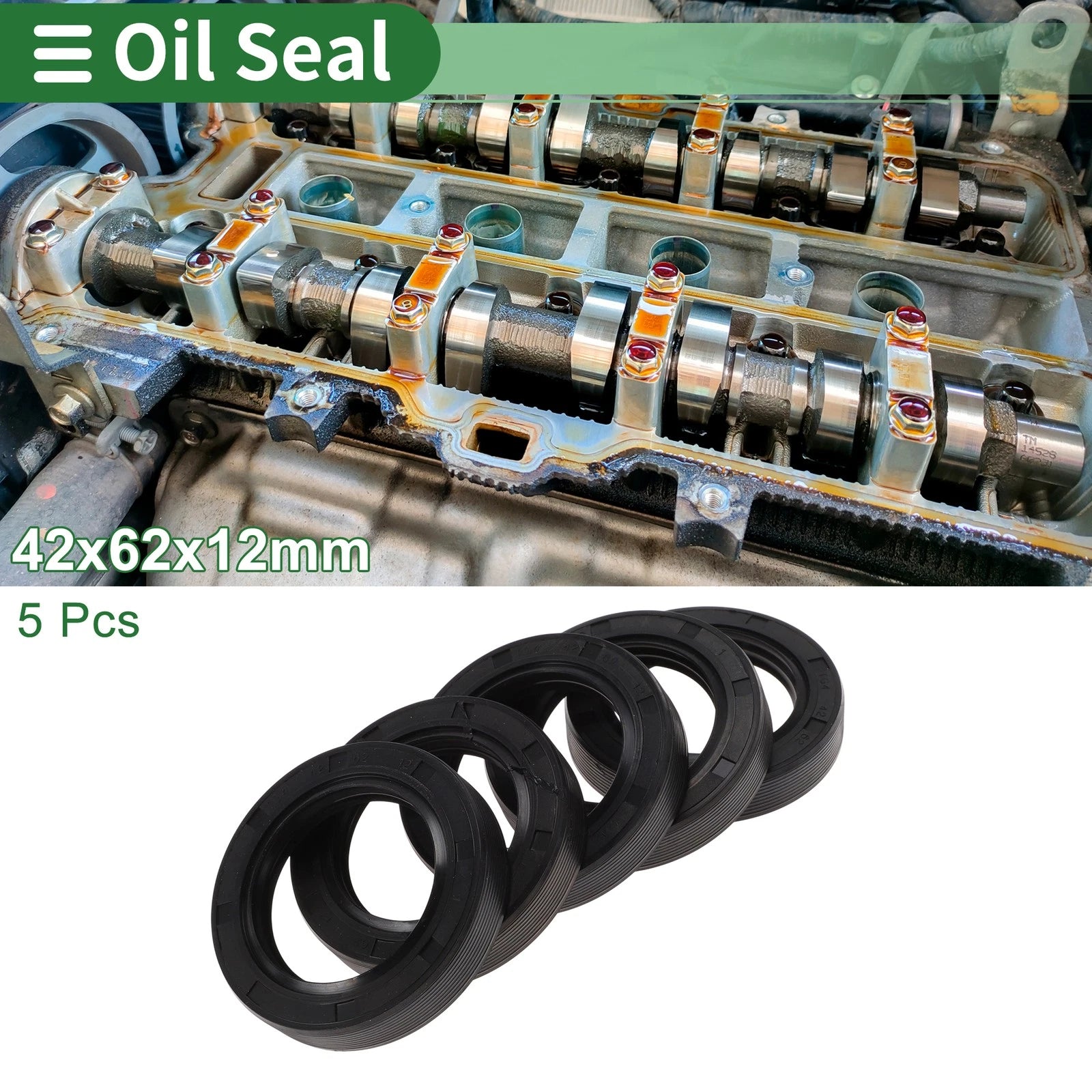 Set of 5 Oil Seals NBR Rubber 42x62x12mm for Various Models 