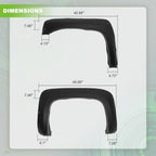 Set of 4 Pocket Style Fender Flares for Chevy Silverado 1500 (2007–2013)